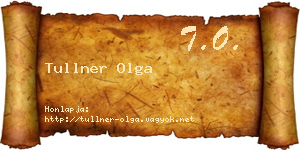 Tullner Olga névjegykártya